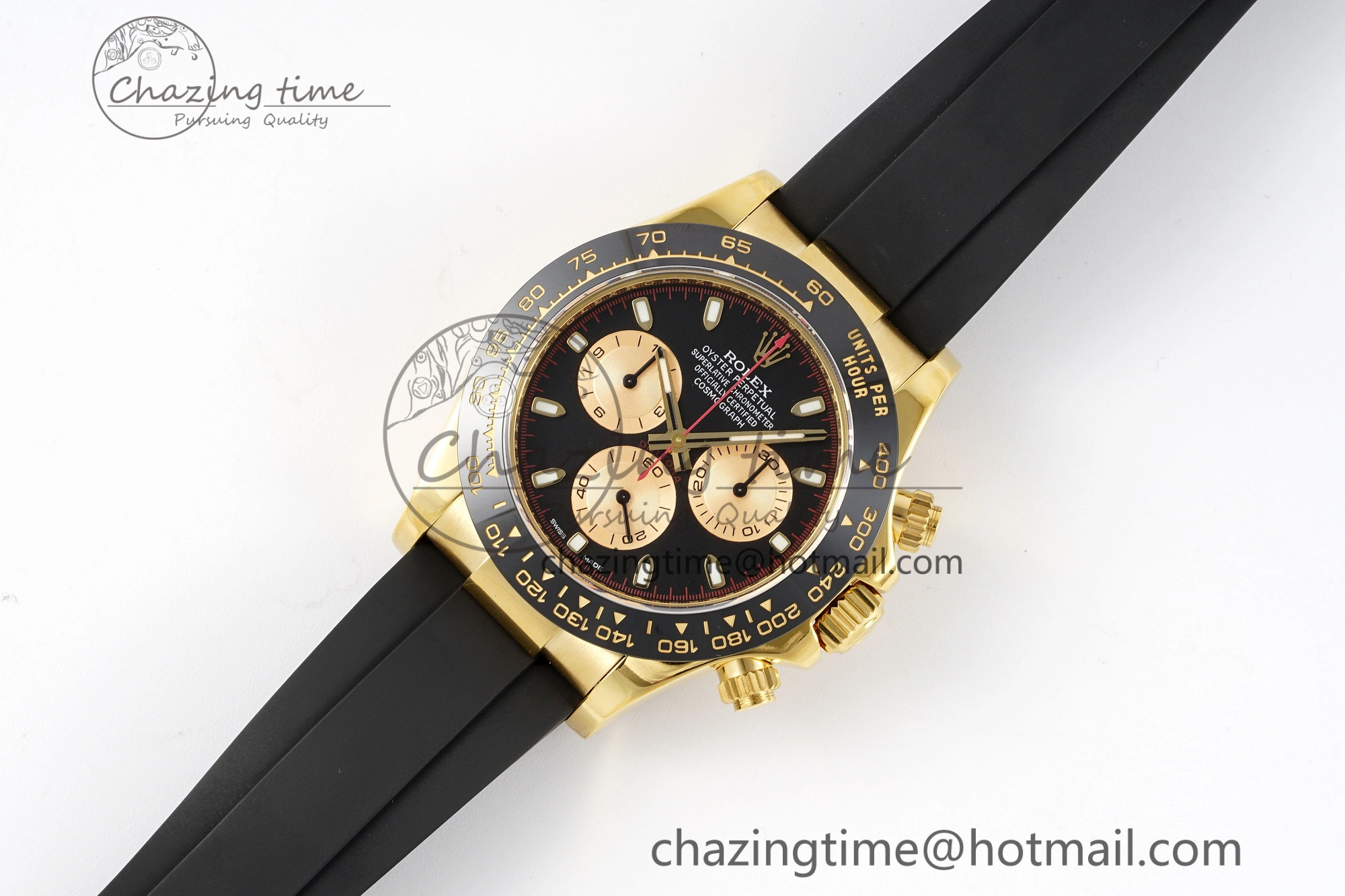 Daytona 116518 Noob 1:1 Best Edition Black YG Dial on Oysterflex Strap SA4130