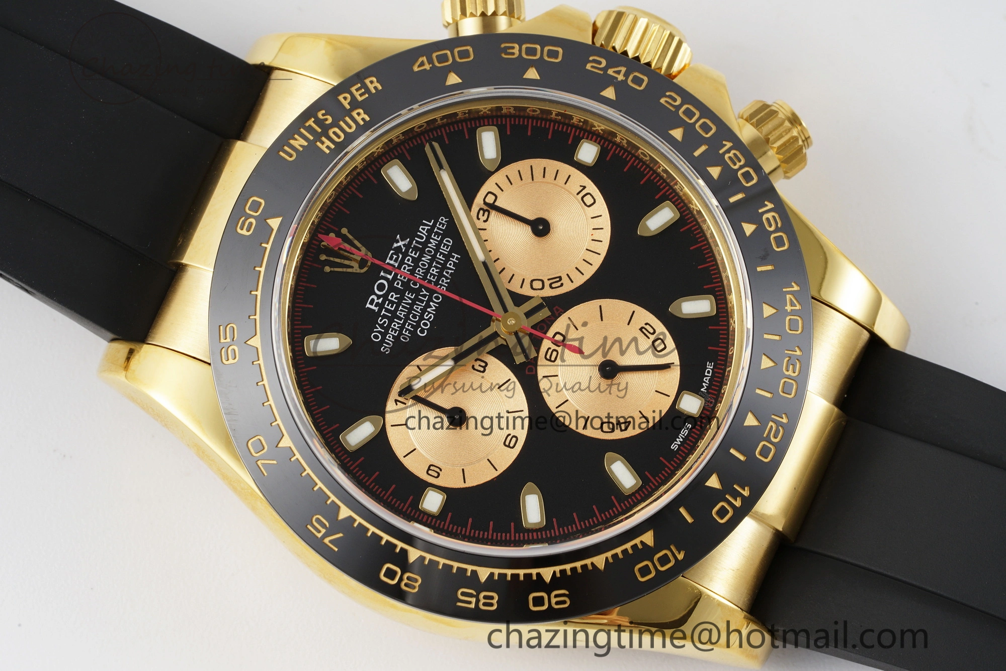 Daytona 116518 Noob 1:1 Best Edition Black YG Dial on Oysterflex Strap SA4130