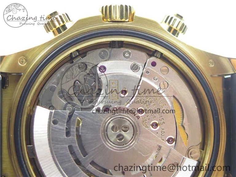 Daytona 116518 Paul Newman Noob 1:1 Best Edition YG Plated 904L SS Case Black Gold Dial on Black Rubber Strap SA4130 V3 (Free Extra Strap)