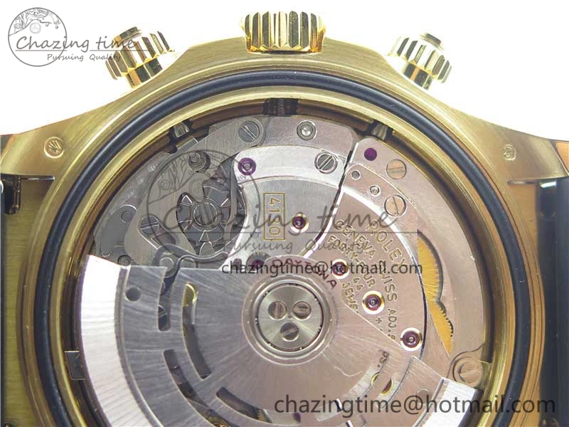 Daytona 116518 Paul Newman Noob 1:1 Best Edition YG Plated 904L SS Case Black Gold Dial on Black Rubber Strap SA4130 V3 (Free Extra Strap)