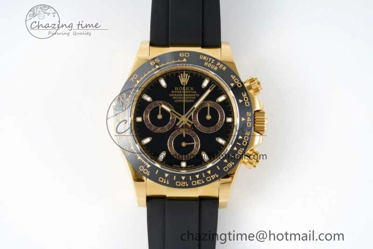 Daytona 116518 QF 1:1 Best Edition Black Dial on Oysterflex Rubber Strap SA4130