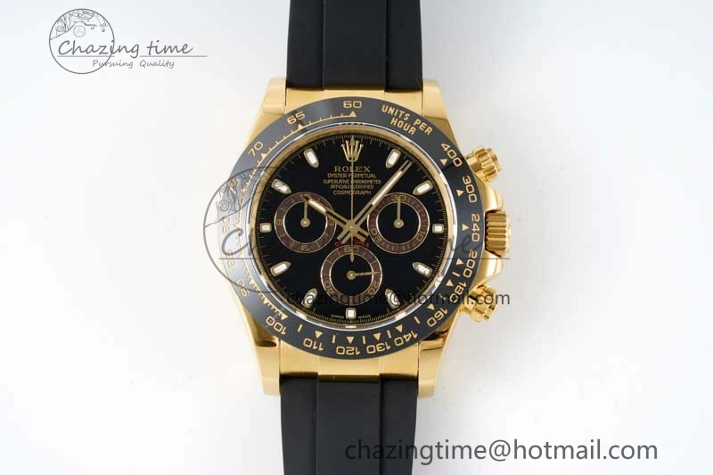 Daytona 116518 QF 1:1 Best Edition Black Dial on Oysterflex Rubber Strap SA4130