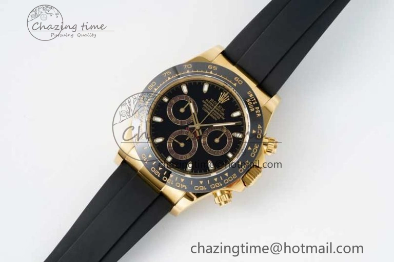 Daytona 116518 QF 1:1 Best Edition Black Dial on Oysterflex Rubber Strap SA4130