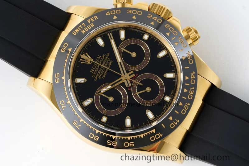 Daytona 116518 QF 1:1 Best Edition Black Dial on Oysterflex Rubber Strap SA4130