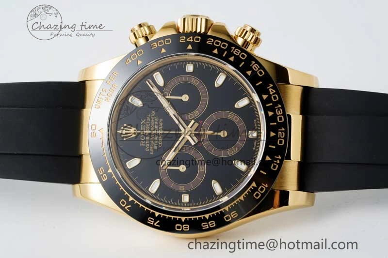 Daytona 116518 QF 1:1 Best Edition Black Dial on Oysterflex Rubber Strap SA4130