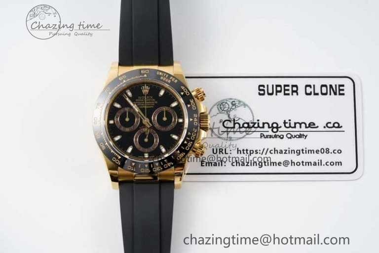 Daytona 116518 QF 1:1 Best Edition Black Dial on Oysterflex Rubber Strap SA4130