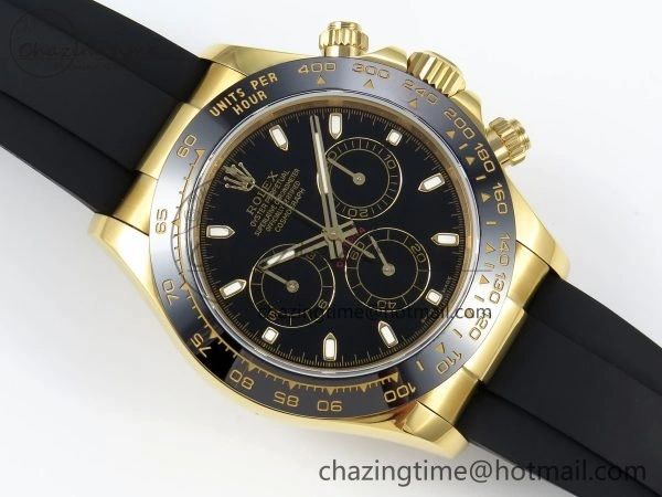 Daytona 116518 QF 1:1 Best Edition Black Dial on Oysterflex Strap SH4130 V3 (Gain Weight)