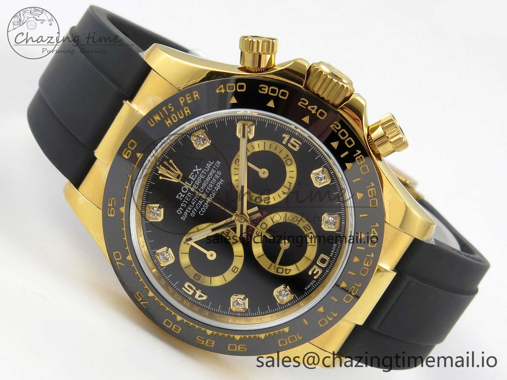 Daytona 116518 QF 1:1 Best Edition Black YG Dial on Oysterflex Strap SH4130 V11（Gain Weight）