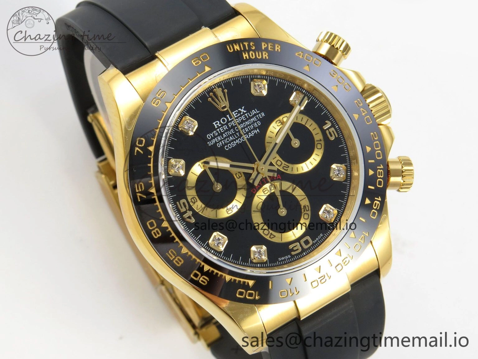 Daytona 116518 QF 1:1 Best Edition Black YG Dial on Oysterflex Strap SH4130 V11（Gain Weight）