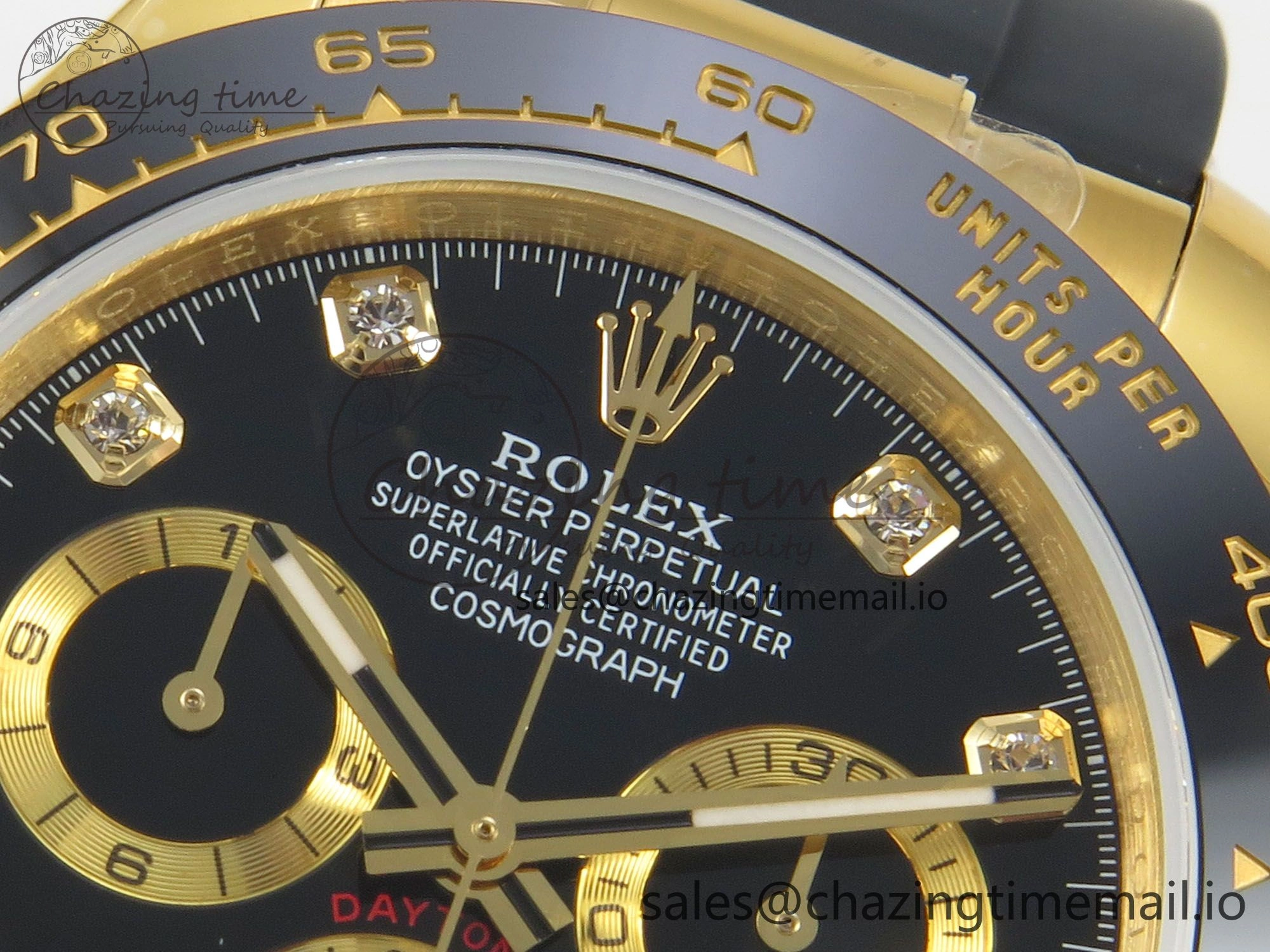 Daytona 116518 QF 1:1 Best Edition Black YG Dial on Oysterflex Strap SH4130 V11（Gain Weight）