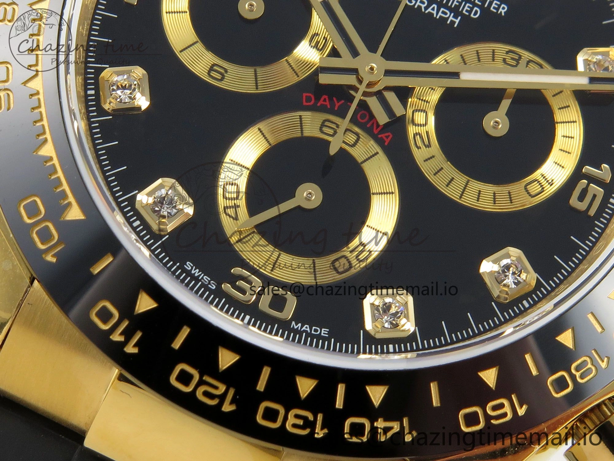 Daytona 116518 QF 1:1 Best Edition Black YG Dial on Oysterflex Strap SH4130 V11（Gain Weight）