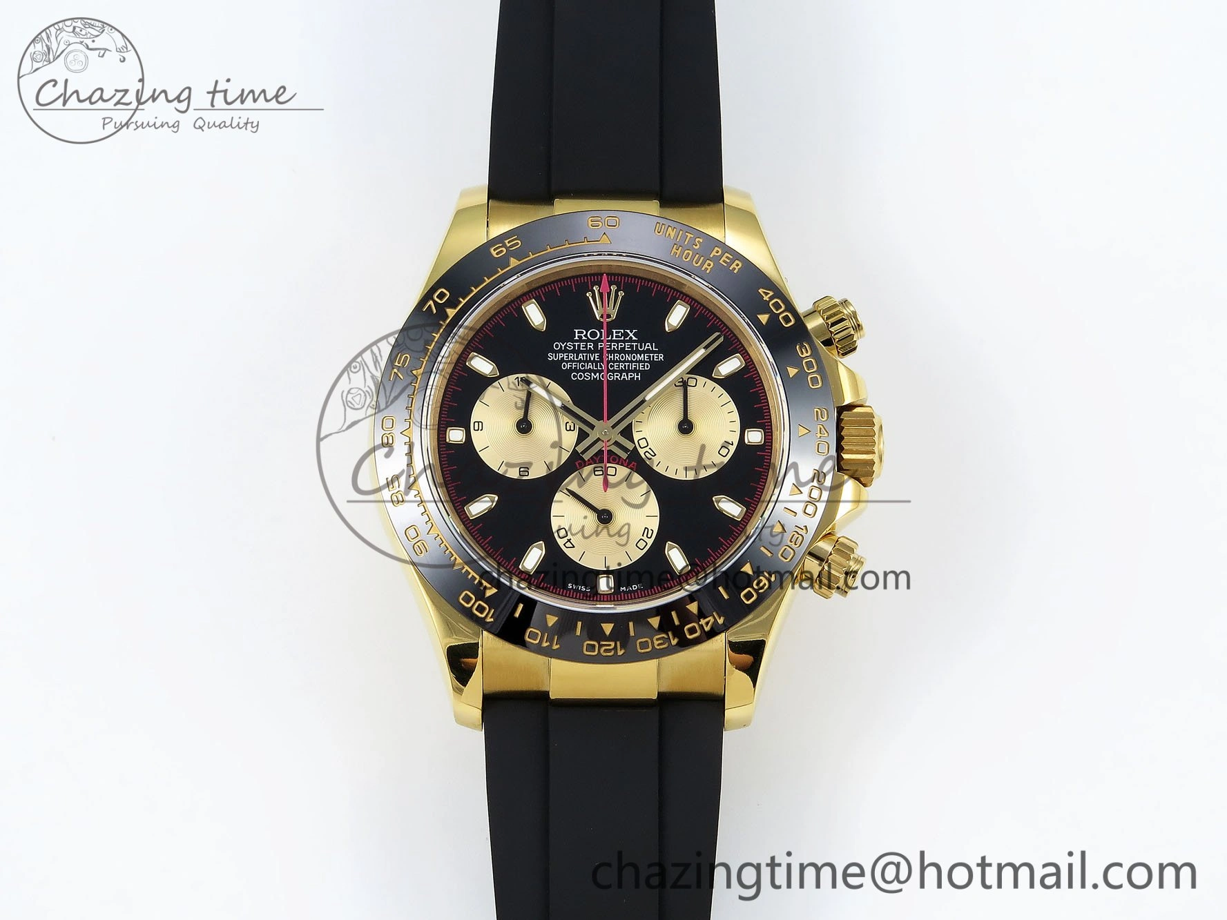Daytona 116518 QF 1:1 Best Edition Black YG Dial on Oysterflex Strap SH4130 V3 (Gain Weight)