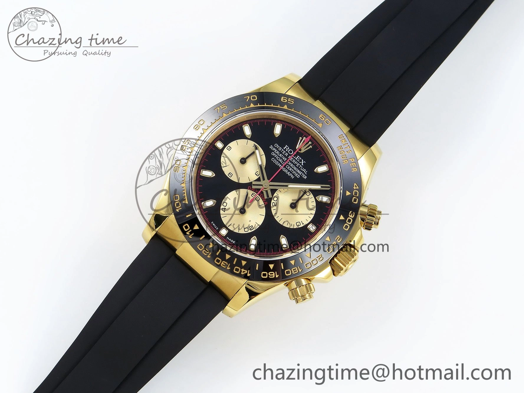 Daytona 116518 QF 1:1 Best Edition Black YG Dial on Oysterflex Strap SH4130 V3 (Gain Weight)