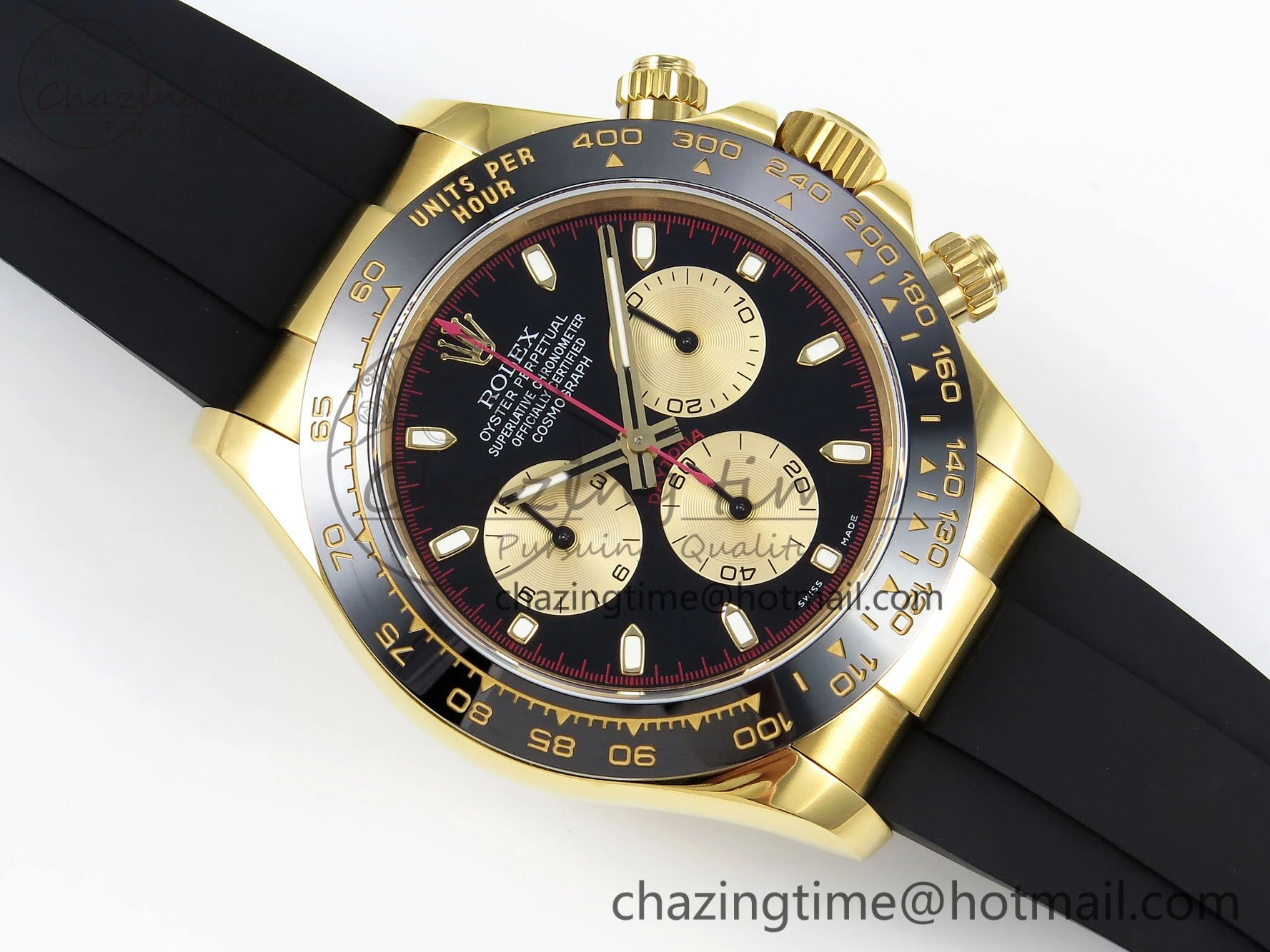 Daytona 116518 QF 1:1 Best Edition Black YG Dial on Oysterflex Strap SH4130 V3 (Gain Weight)