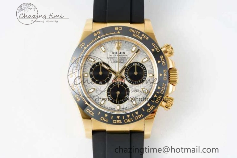 Daytona 116518 QF 1:1 Best Edition Meteorite Dial on Oysterflex Rubber Strap SA4130