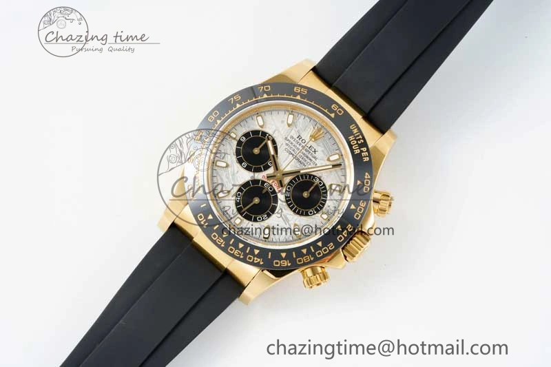Daytona 116518 QF 1:1 Best Edition Meteorite Dial on Oysterflex Rubber Strap SA4130