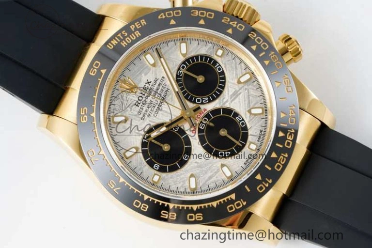 Daytona 116518 QF 1:1 Best Edition Meteorite Dial on Oysterflex Rubber Strap SA4130