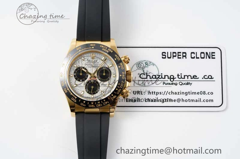 Daytona 116518 QF 1:1 Best Edition Meteorite Dial on Oysterflex Rubber Strap SA4130