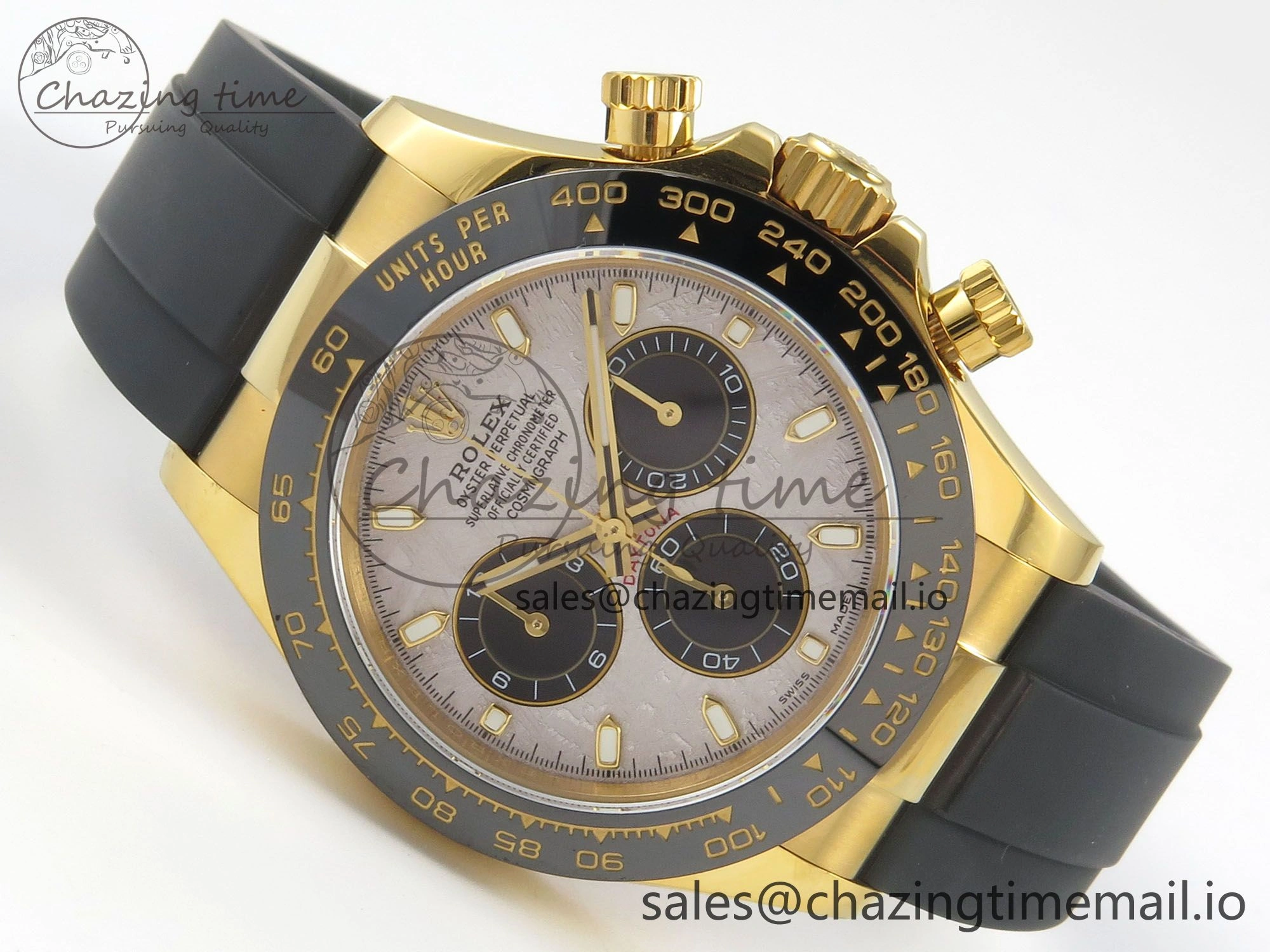 Daytona 116518 QF 1:1 Best Edition Meteorite Dial on Oysterflex Strap SH4130 V11（Gain Weight）