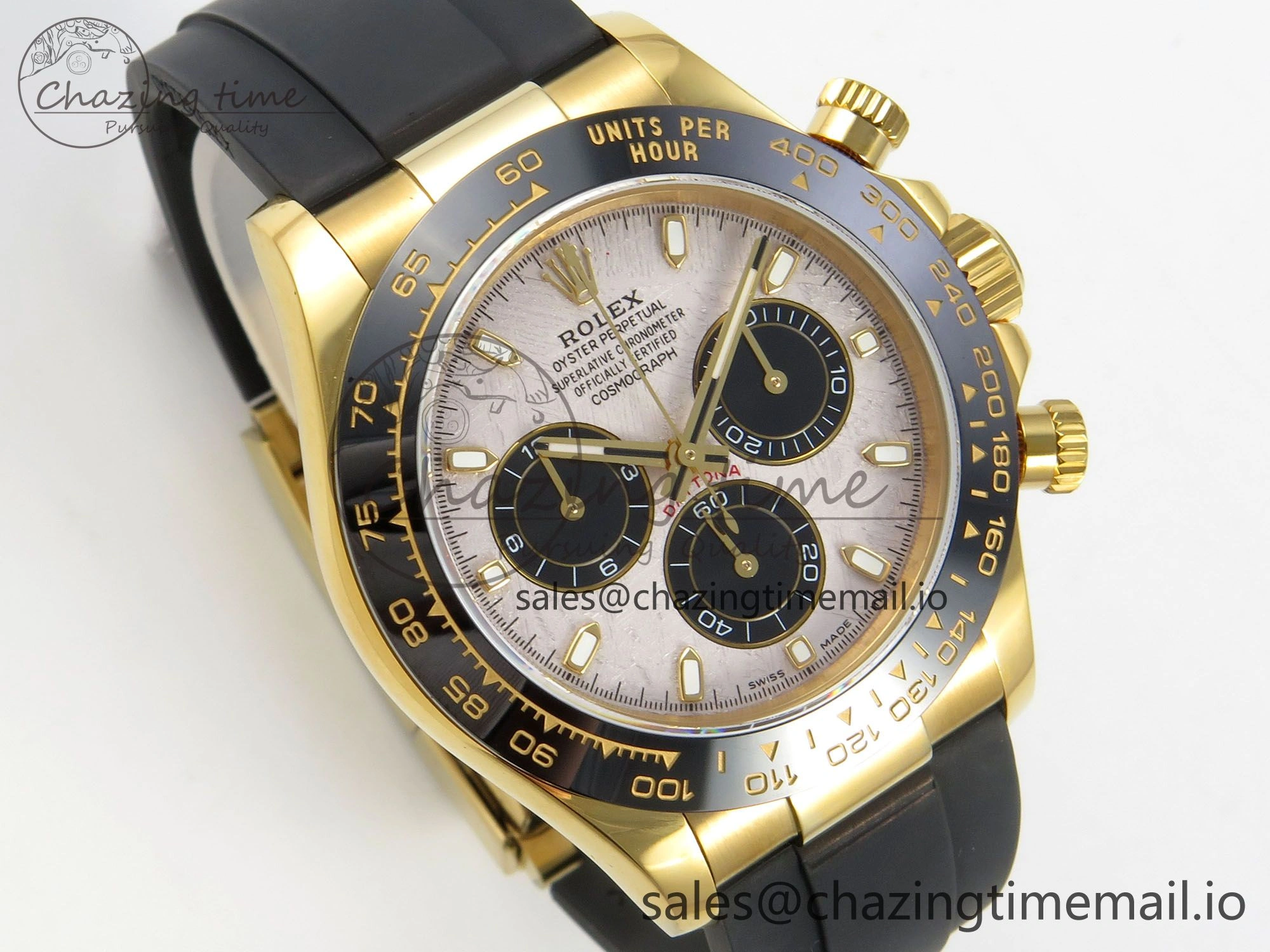 Daytona 116518 QF 1:1 Best Edition Meteorite Dial on Oysterflex Strap SH4130 V11（Gain Weight）