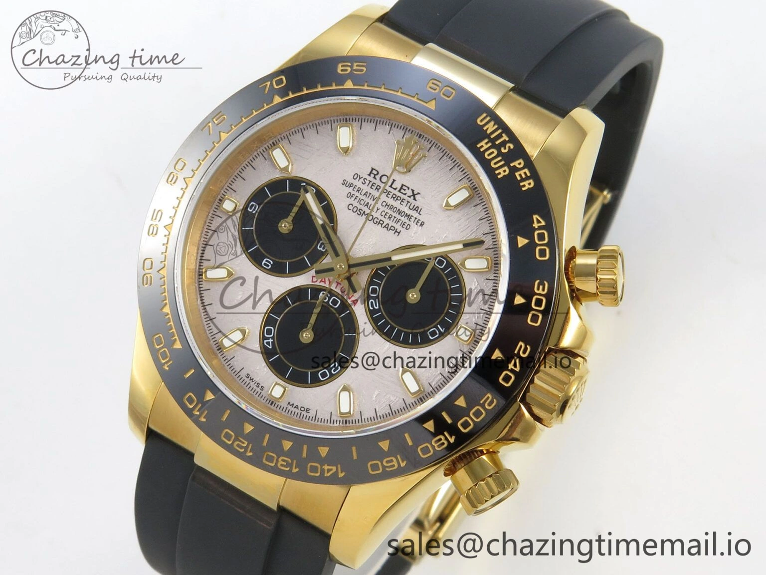Daytona 116518 QF 1:1 Best Edition Meteorite Dial on Oysterflex Strap SH4130 V11（Gain Weight）