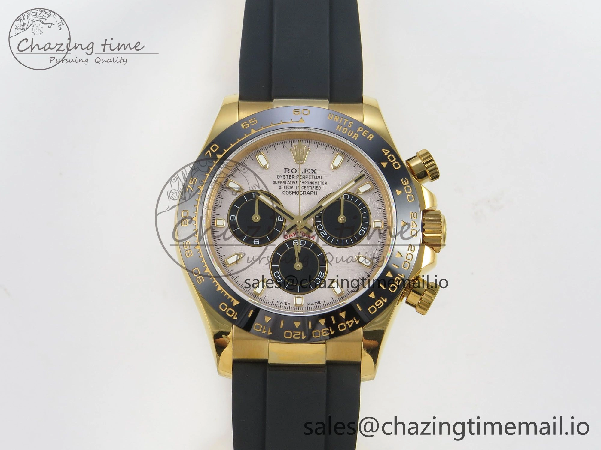 Daytona 116518 QF 1:1 Best Edition Meteorite Dial on Oysterflex Strap SH4130 V11（Gain Weight）