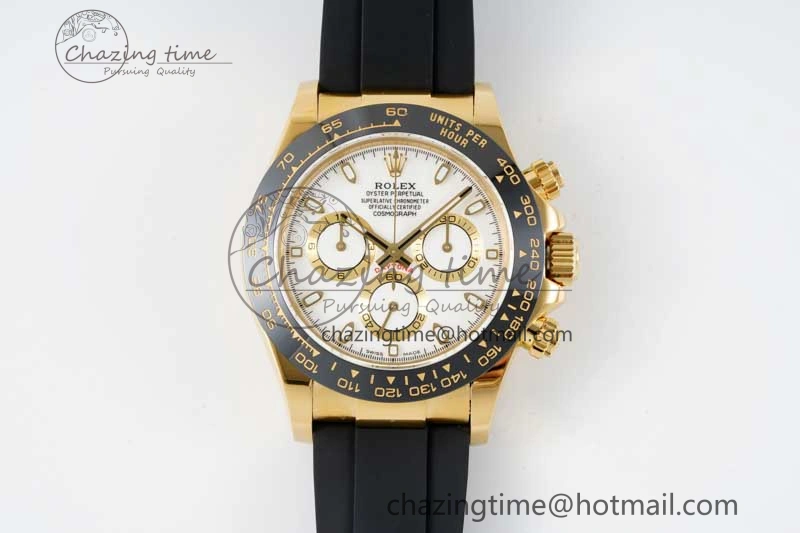 Daytona 116518 QF 1:1 Best Edition White Dial on Oysterflex Rubber Strap SA4130