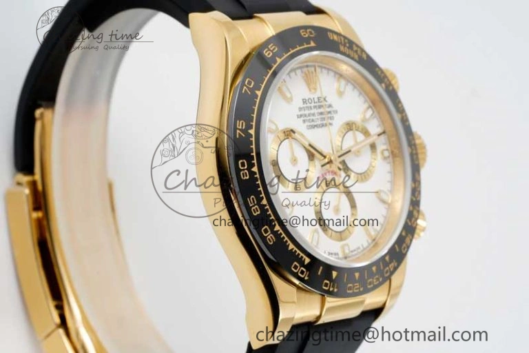 Daytona 116518 QF 1:1 Best Edition White Dial on Oysterflex Rubber Strap SA4130