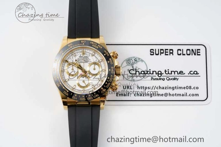 Daytona 116518 QF 1:1 Best Edition White Dial on Oysterflex Rubber Strap SA4130