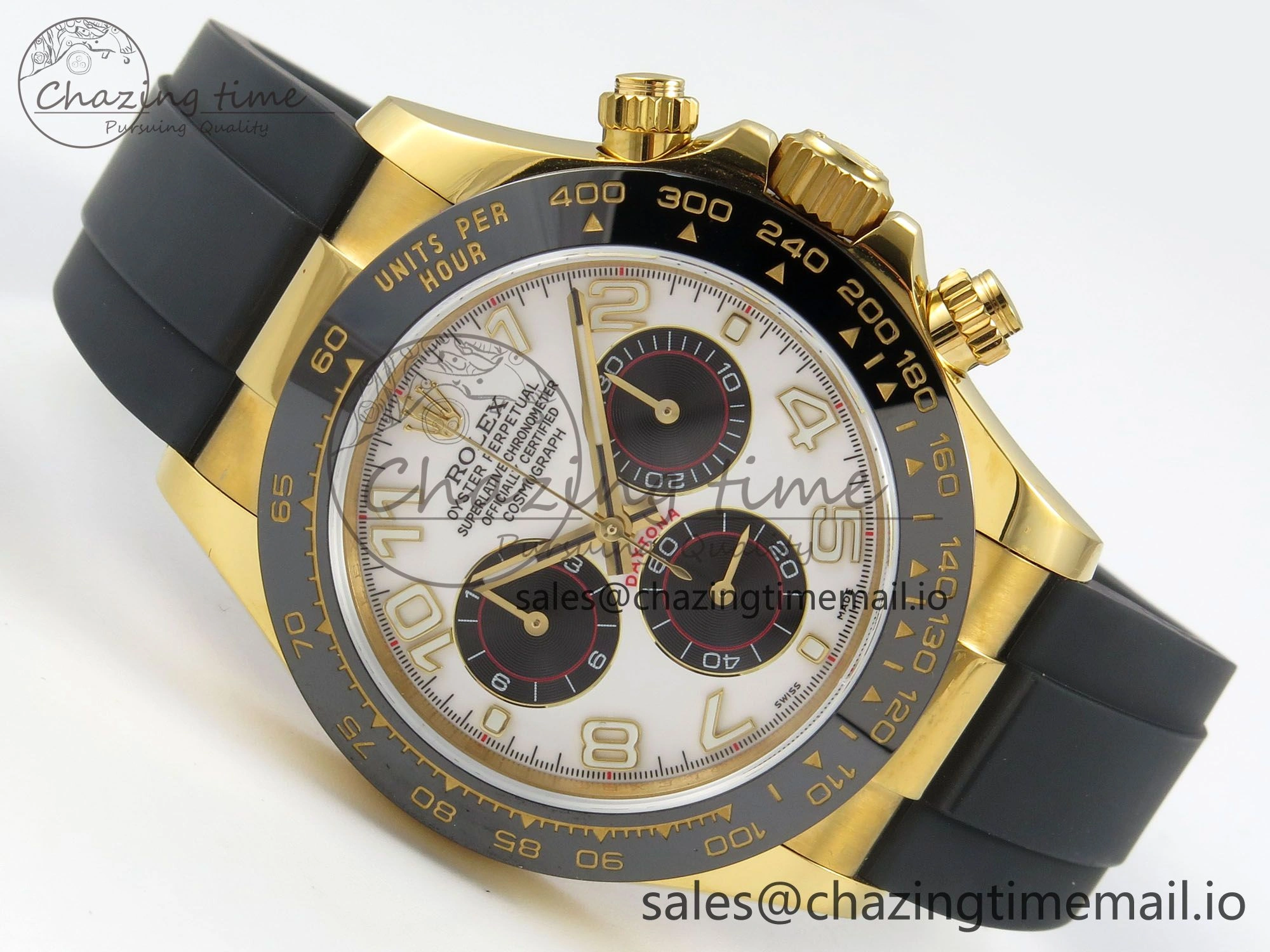 Daytona 116518 QF 1:1 Best Edition White Black Dial on Oysterflex Strap SH4130 V11（Gain Weight）