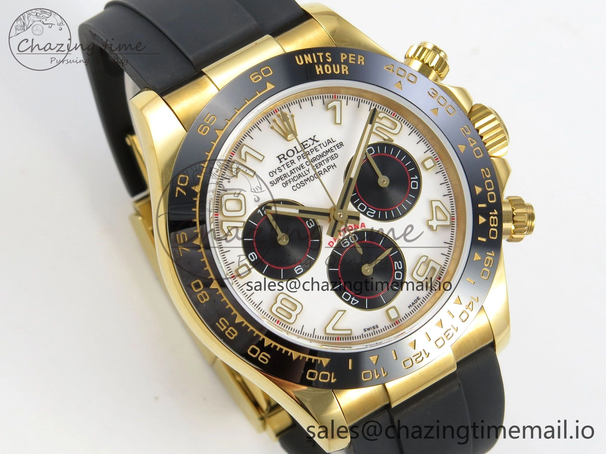 Daytona 116518 QF 1:1 Best Edition White Black Dial on Oysterflex Strap SH4130 V11（Gain Weight）