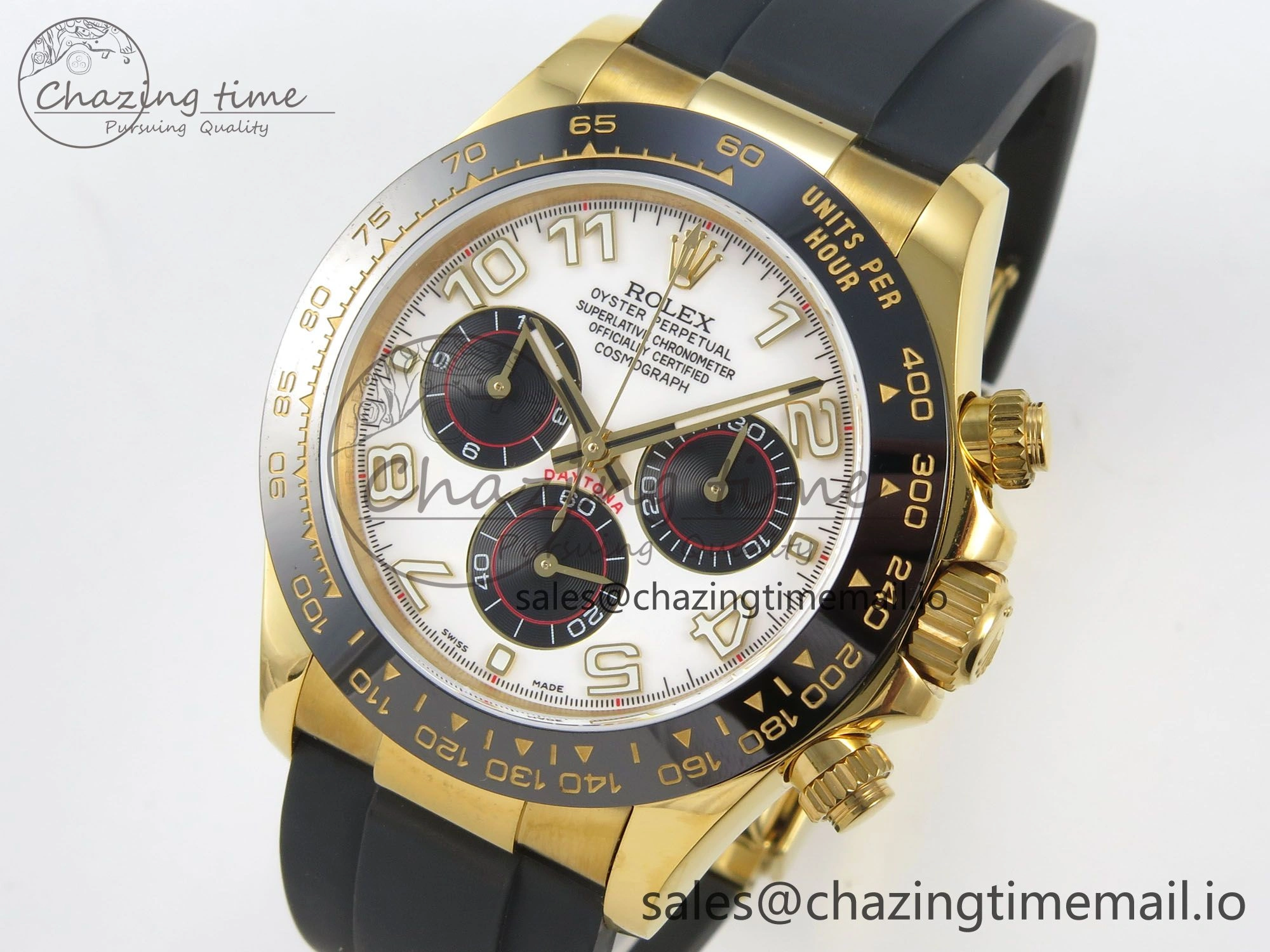 Daytona 116518 QF 1:1 Best Edition White Black Dial on Oysterflex Strap SH4130 V11（Gain Weight）