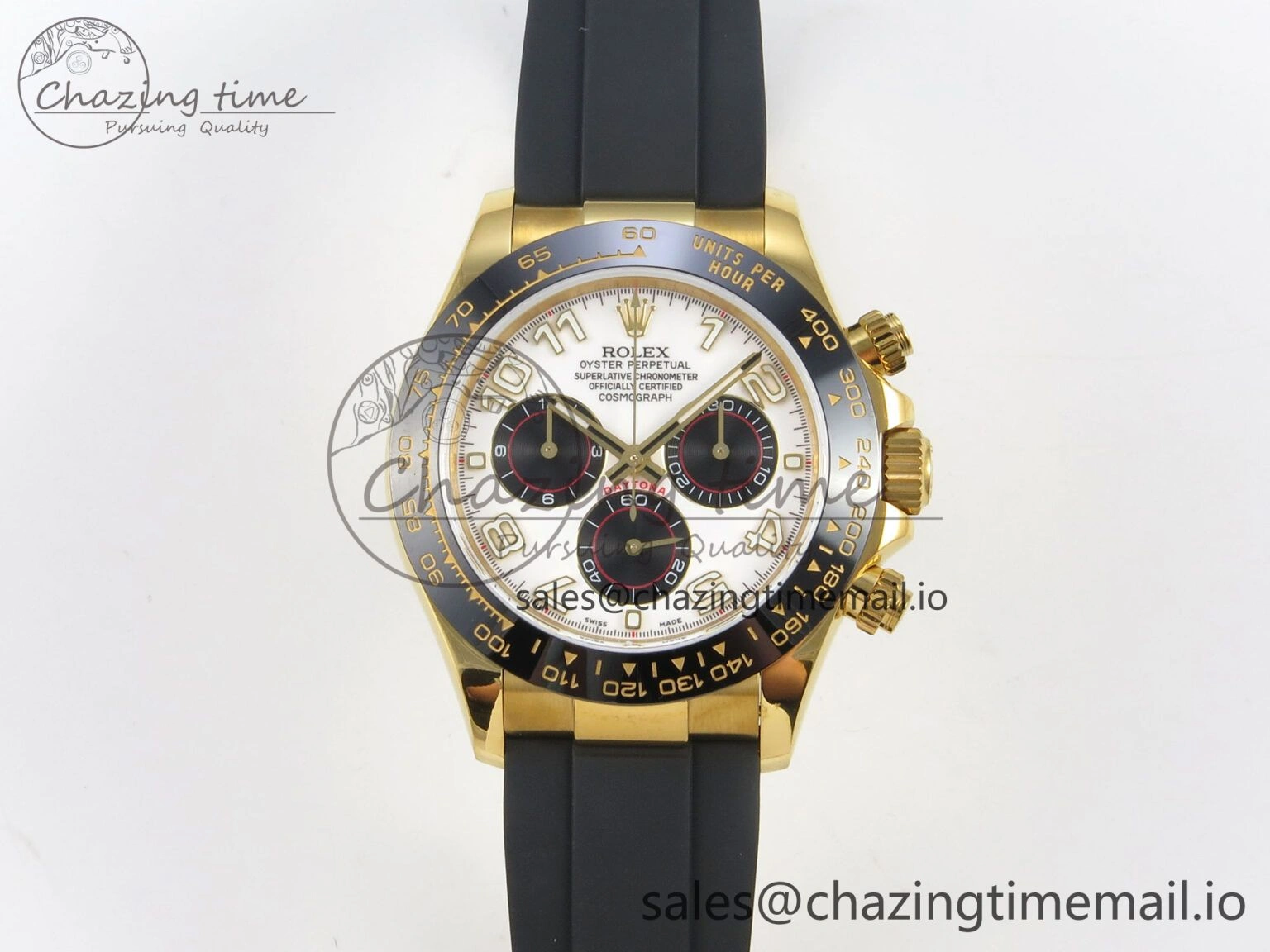 Daytona 116518 QF 1:1 Best Edition White Black Dial on Oysterflex Strap SH4130 V11（Gain Weight）