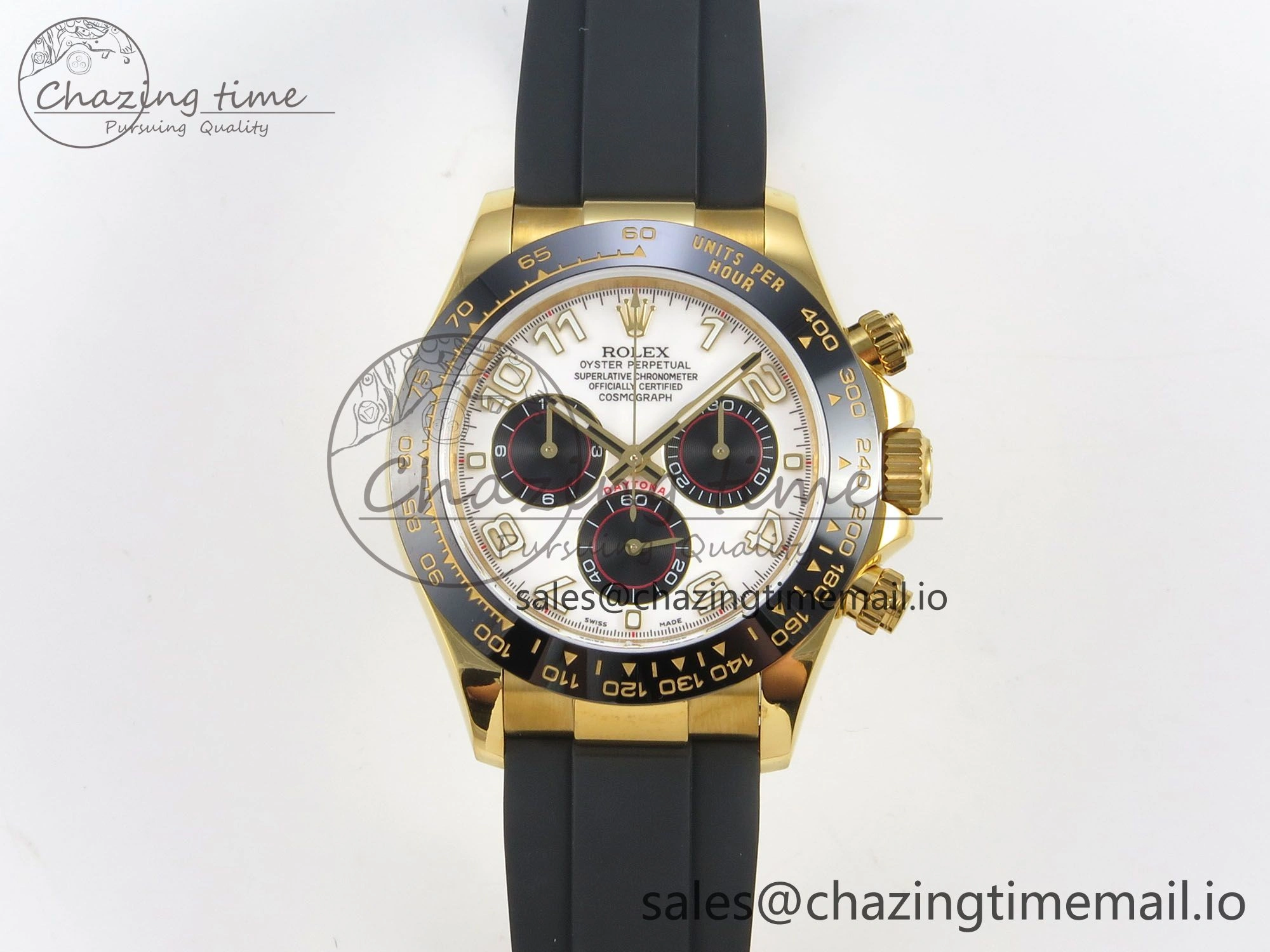 Daytona 116518 QF 1:1 Best Edition White Black Dial on Oysterflex Strap SH4130 V11（Gain Weight）