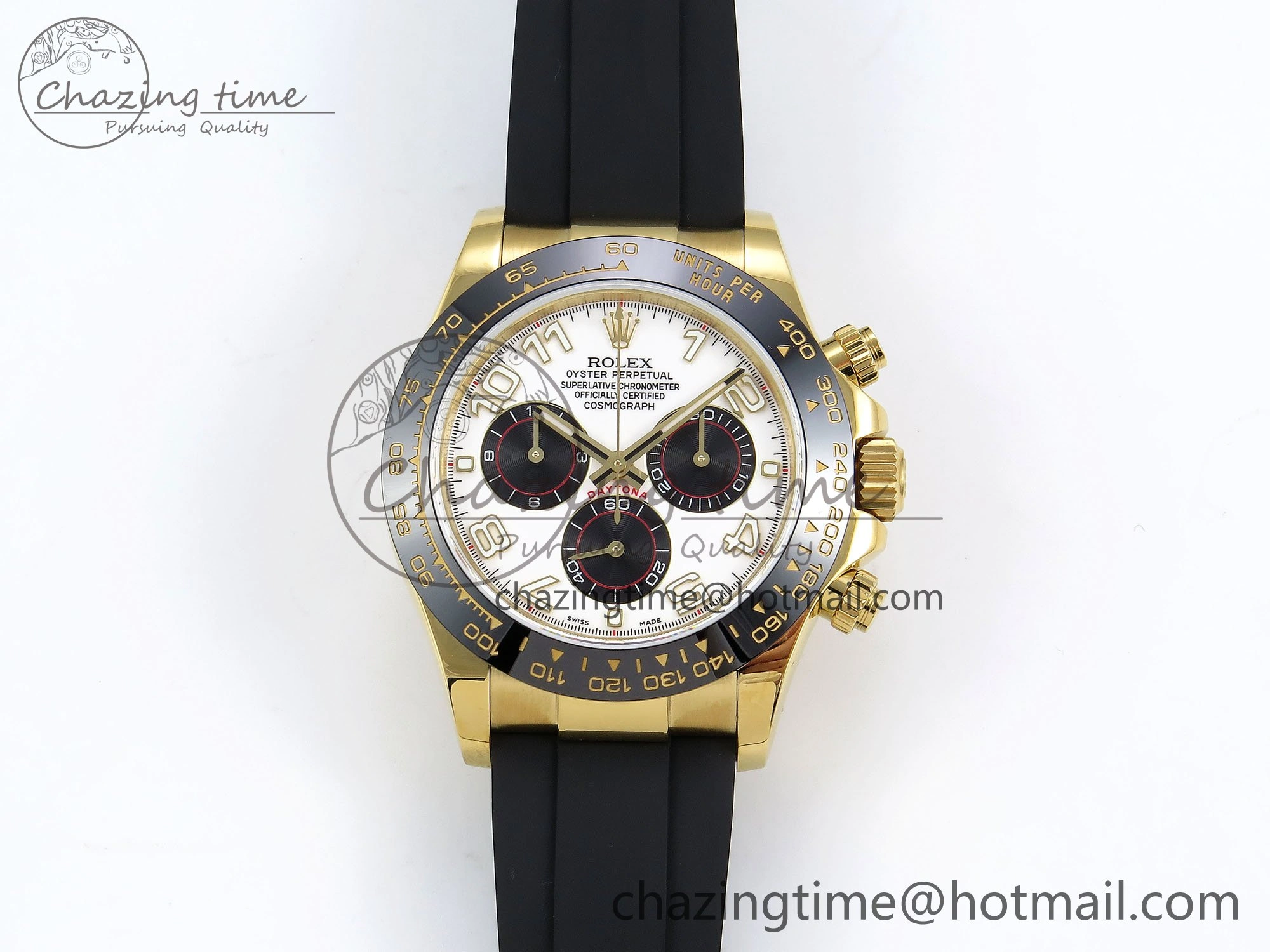 Daytona 116518 QF 1:1 Best Edition White Black Numeral Dial on Oysterflex Strap SH4130 V3 (Gain Weight)