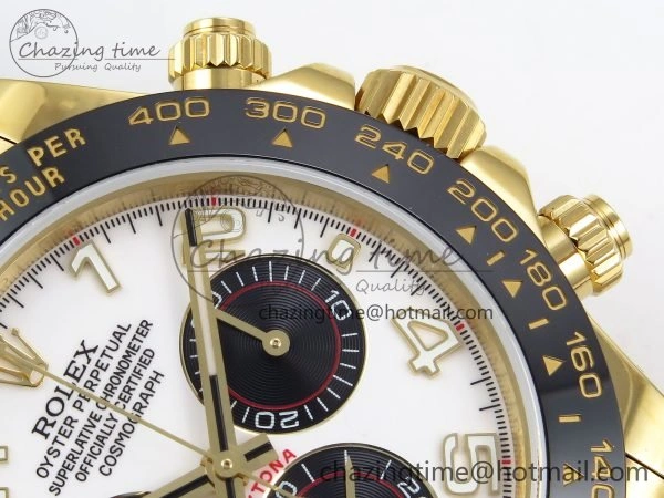 Daytona 116518 QF 1:1 Best Edition White Black Numeral Dial on Oysterflex Strap SH4130 V3 (Gain Weight)