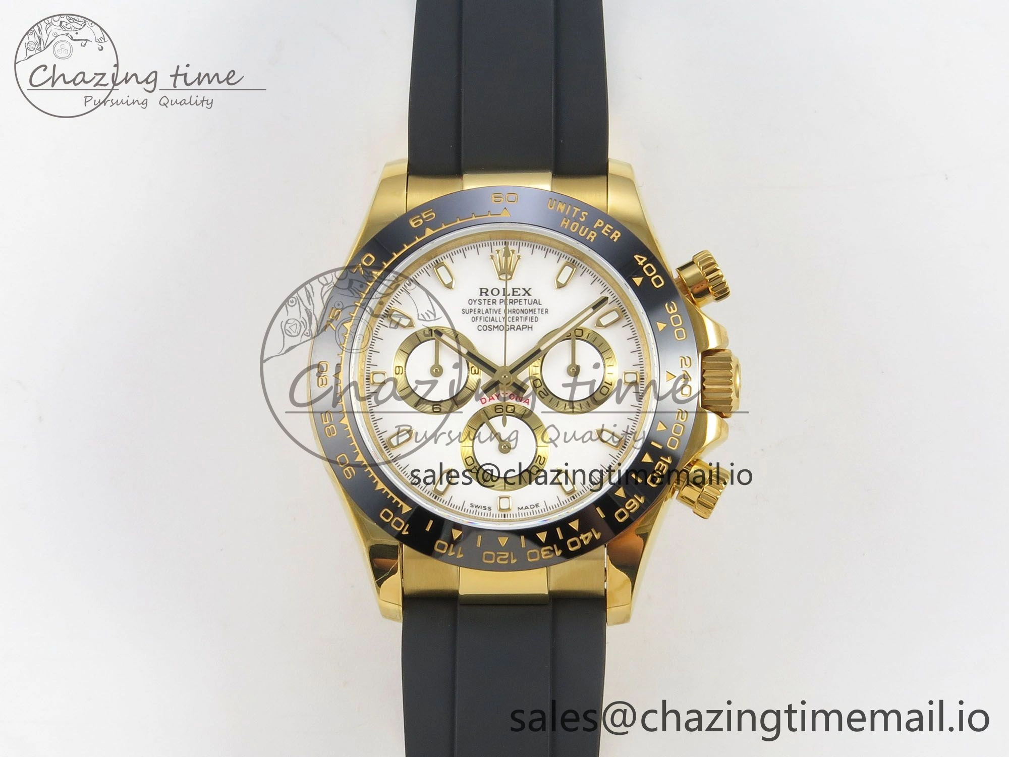 Daytona 116518 QF 1:1 Best Edition White YG Dial on Oysterflex Strap SH4130 V11（Gain Weight）