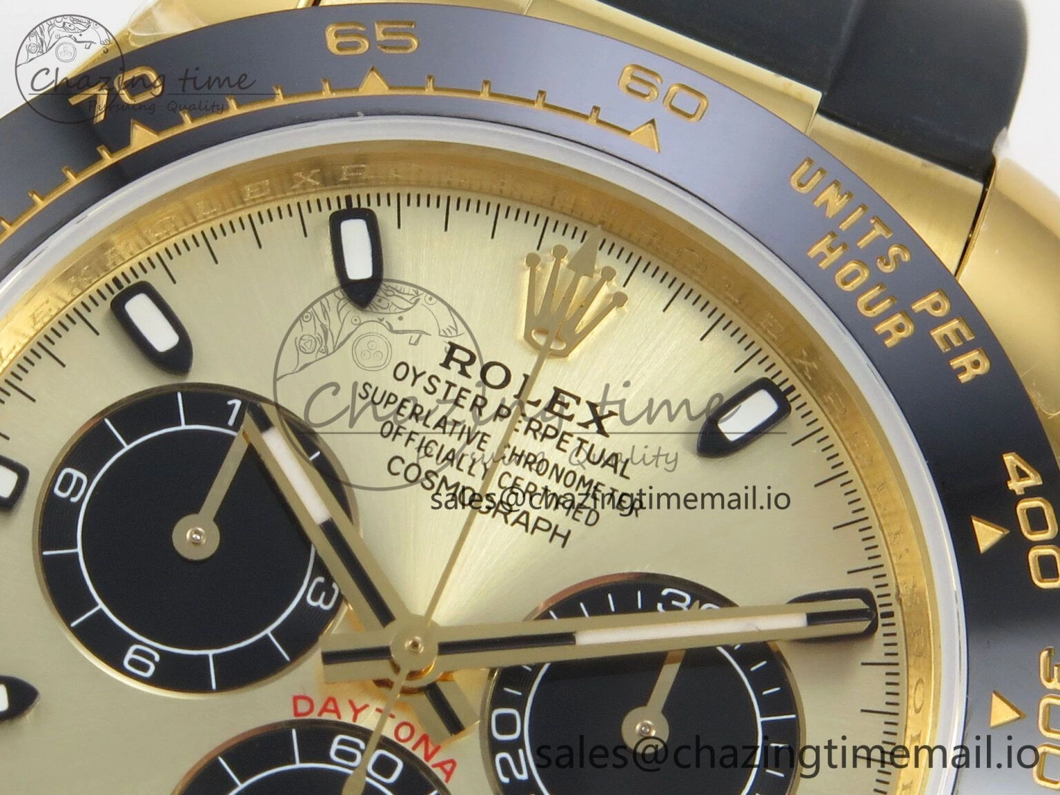 Daytona 116518 QF 1:1 Best Edition YG Black Dial on Oysterflex Strap SH4130 V11（Gain Weight）