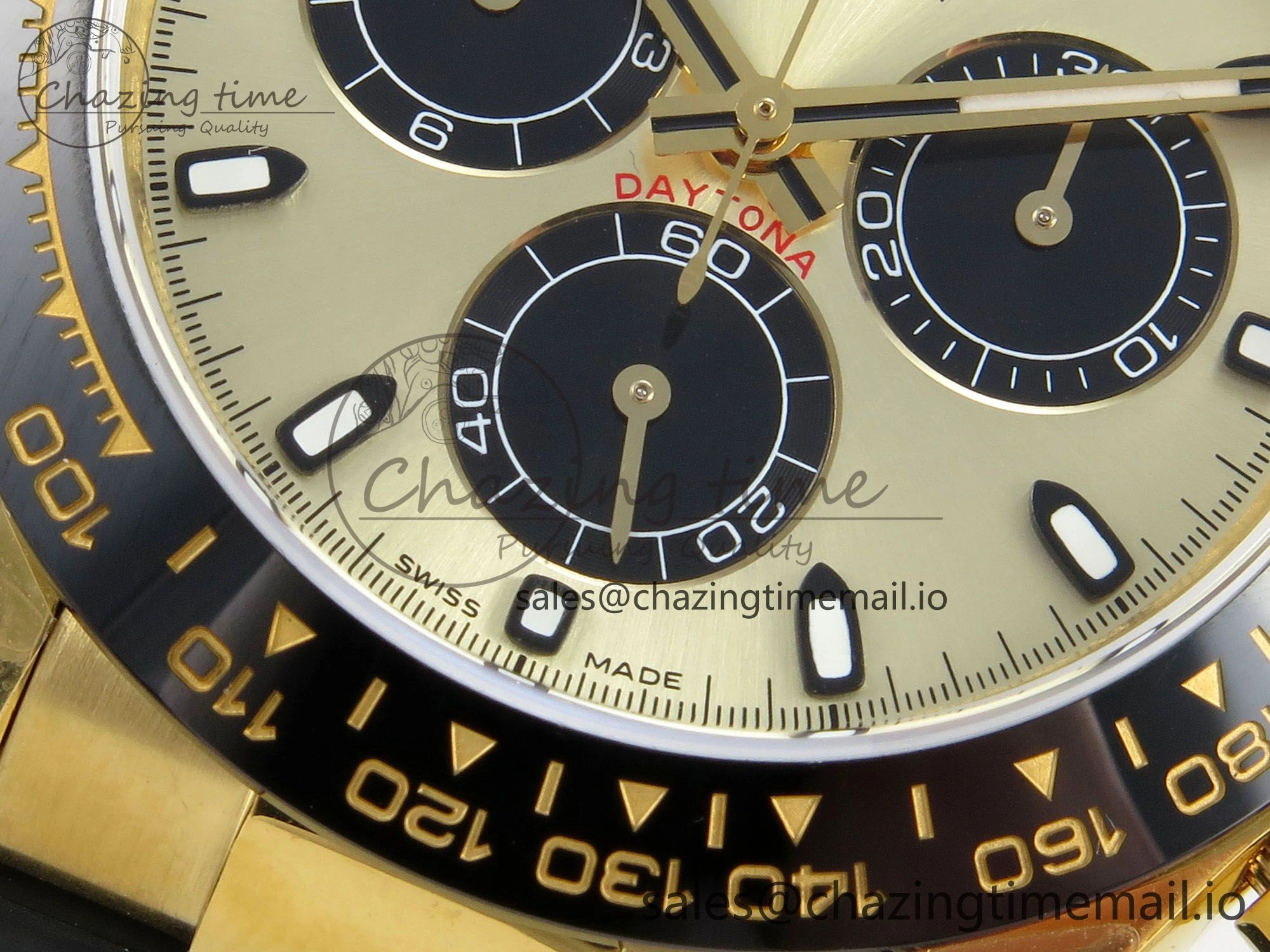 Daytona 116518 QF 1:1 Best Edition YG Black Dial on Oysterflex Strap SH4130 V11（Gain Weight）