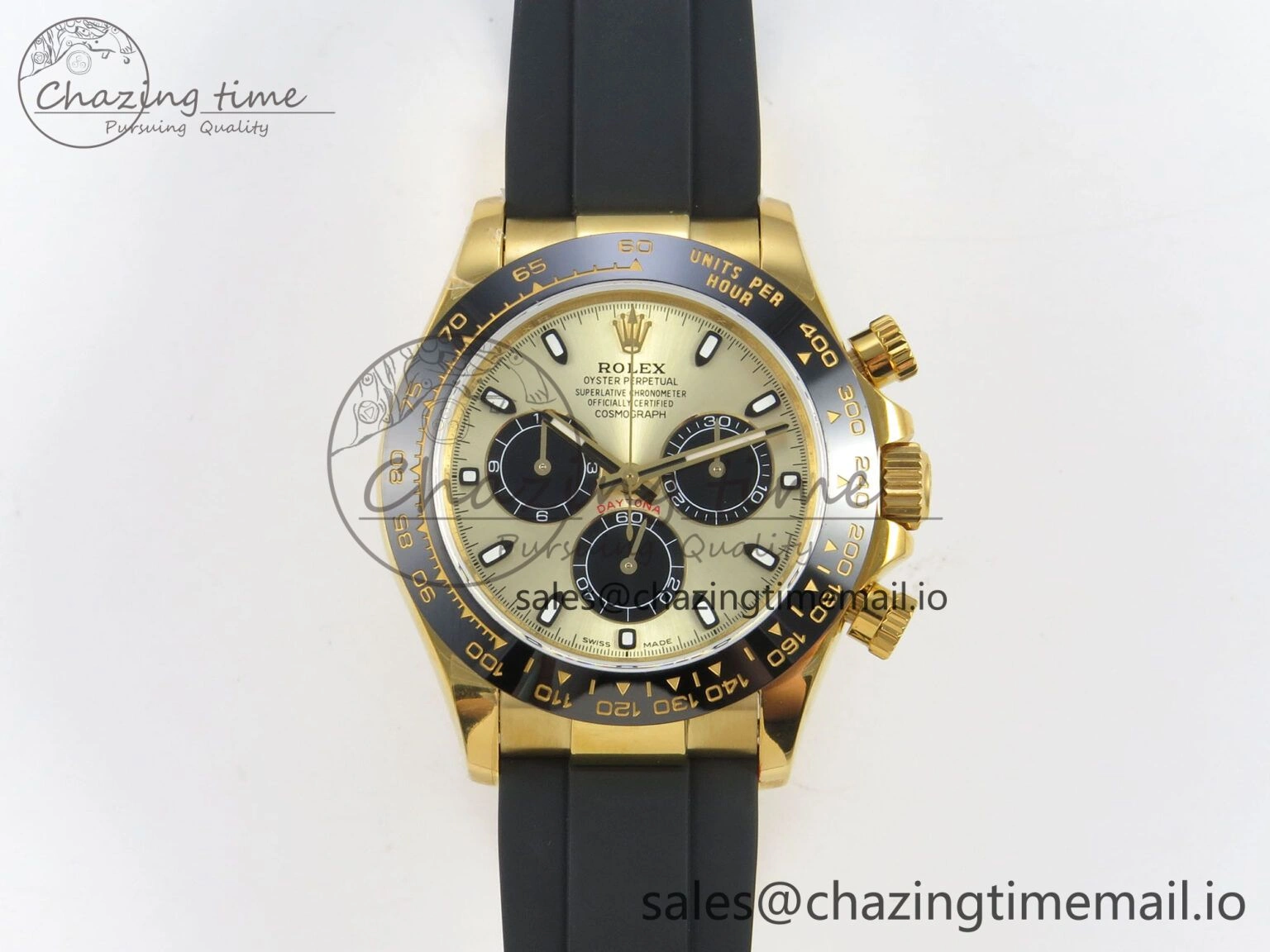Daytona 116518 QF 1:1 Best Edition YG Black Dial on Oysterflex Strap SH4130 V11（Gain Weight）
