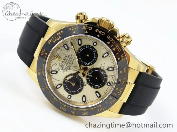 Daytona 116518 QF 1:1 Best Edition YG Black Dial on Oysterflex Strap SH4130 V3 (Gain Weight)