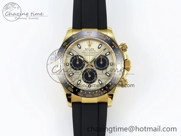 Daytona 116518 QF 1:1 Best Edition YG Black Dial on Oysterflex Strap SH4130 V3 (Gain Weight)