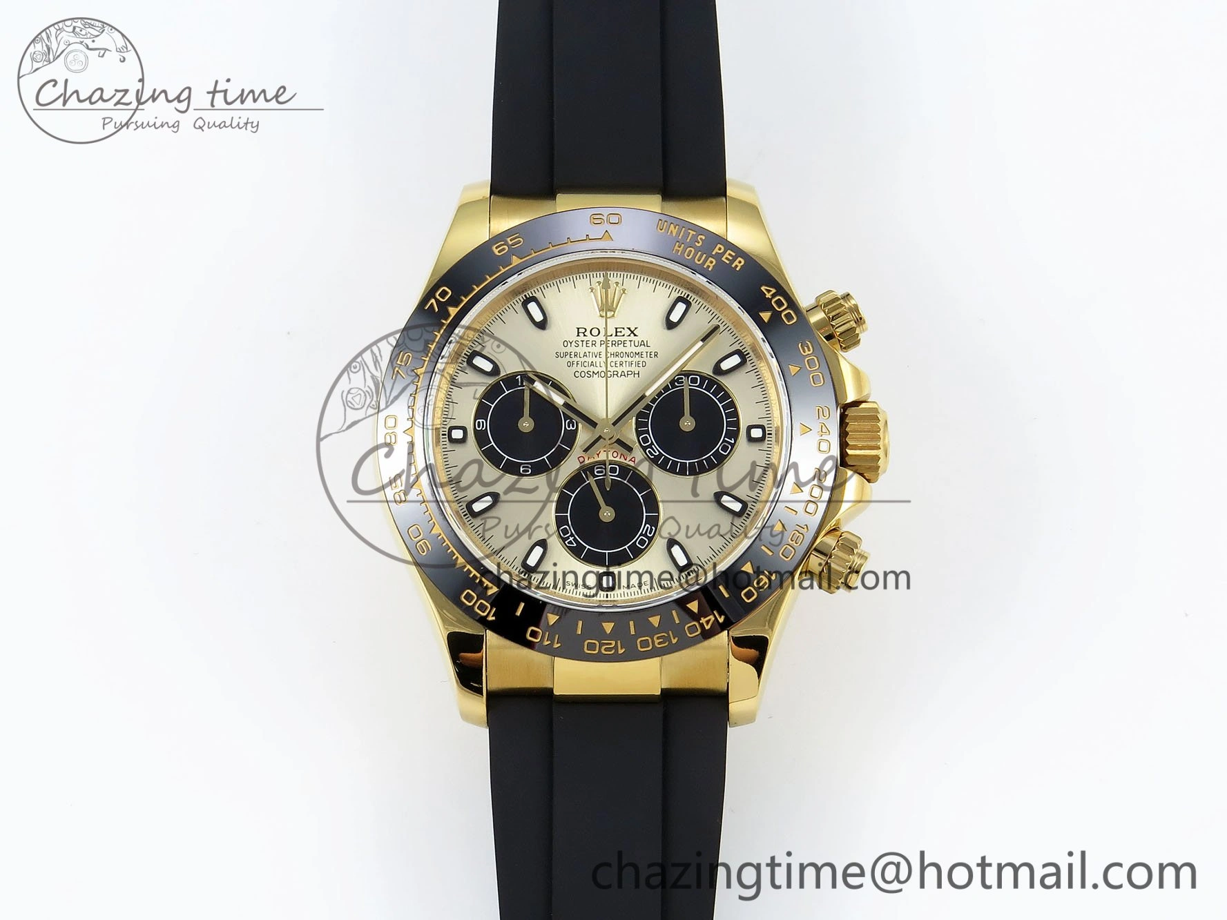 Daytona 116518 QF 1:1 Best Edition YG Black Dial on Oysterflex Strap SH4130 V3 (Gain Weight)