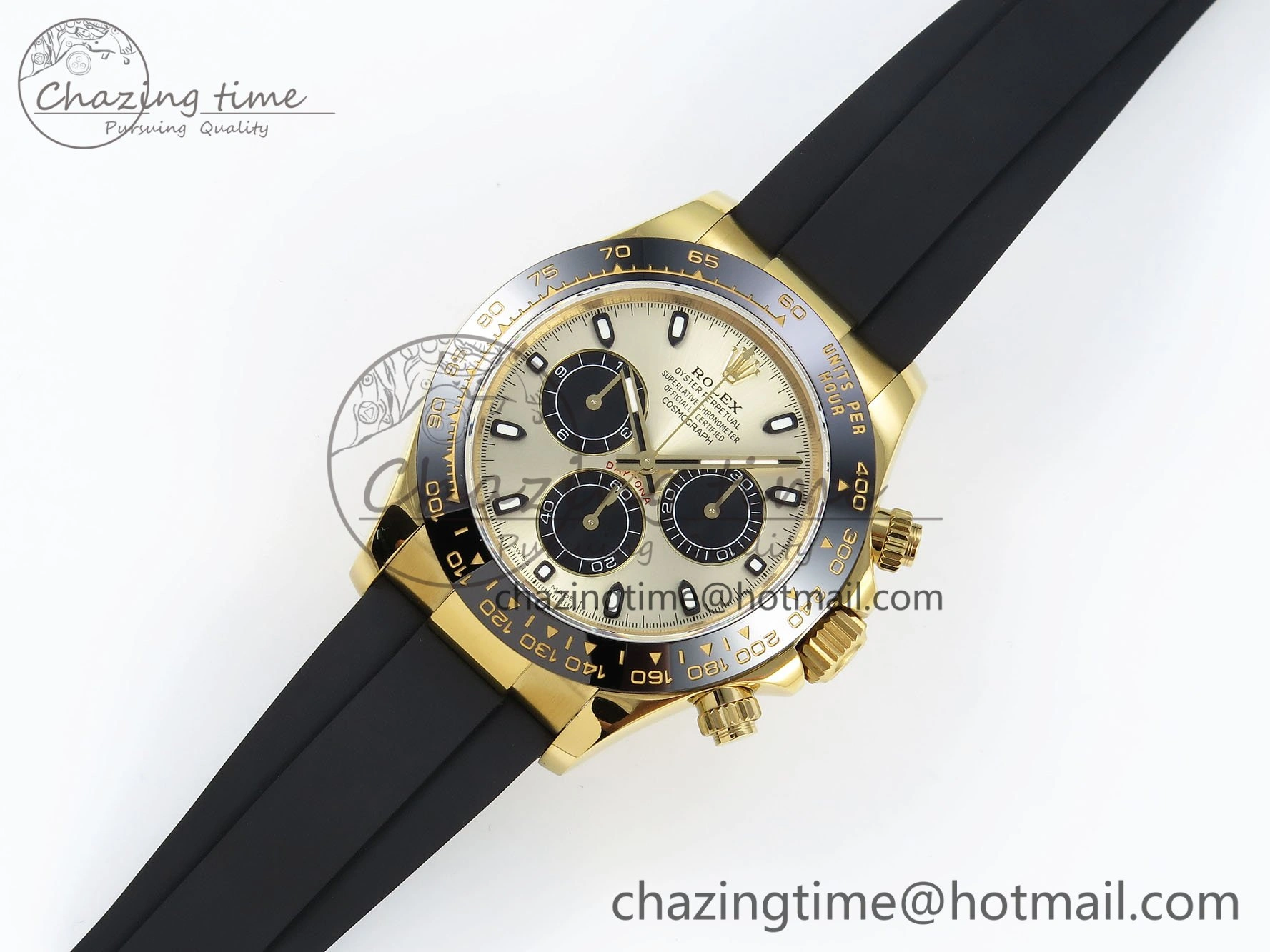 Daytona 116518 QF 1:1 Best Edition YG Black Dial on Oysterflex Strap SH4130 V3 (Gain Weight)