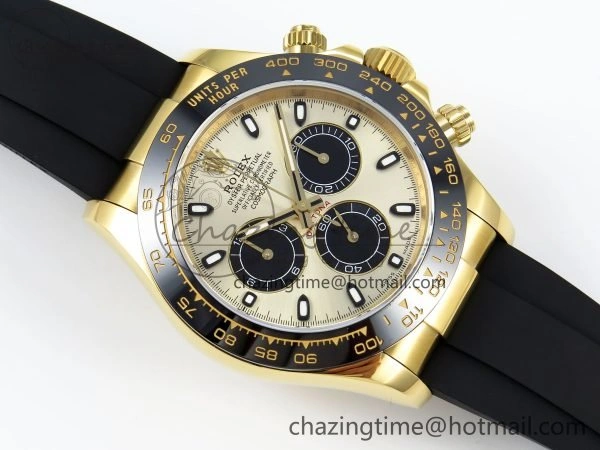 Daytona 116518 QF 1:1 Best Edition YG Black Dial on Oysterflex Strap SH4130 V3 (Gain Weight)
