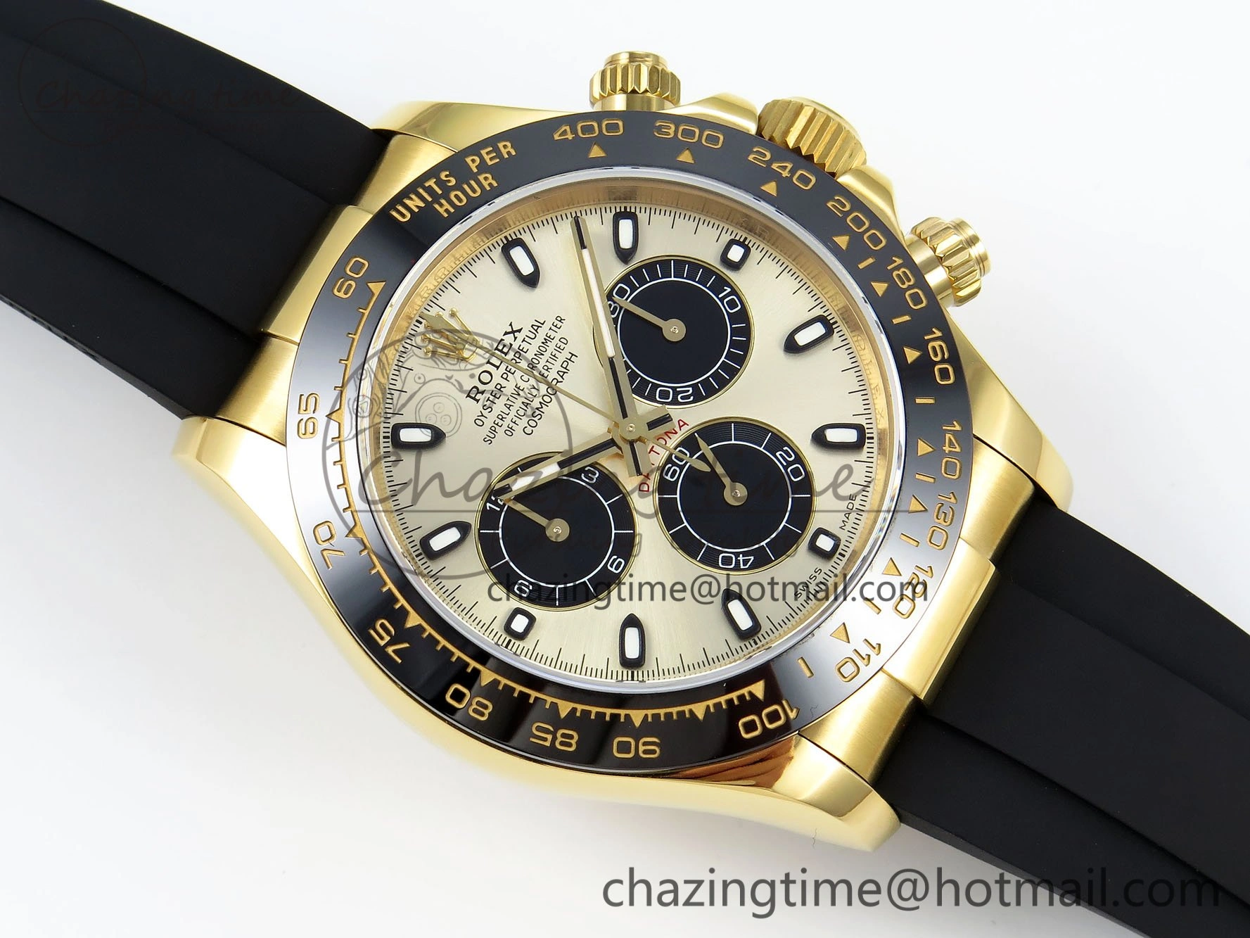 Daytona 116518 QF 1:1 Best Edition YG Black Dial on Oysterflex Strap SH4130 V3 (Gain Weight)