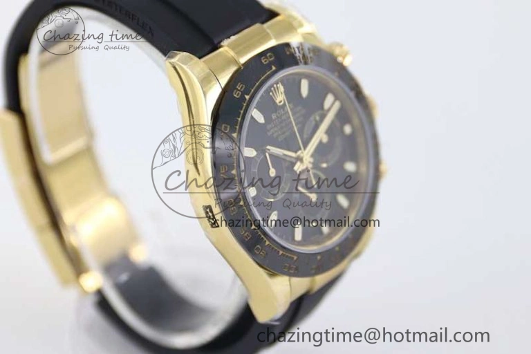 Daytona 116518 TWF 1:1 Best Edition 904L Steel Black Dial on Oysterflex Strap A7750