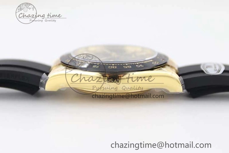 Daytona 116518 TWF 1:1 Best Edition 904L Steel Black Dial on Oysterflex Strap A7750