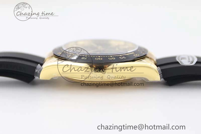 Daytona 116518 TWF 1:1 Best Edition 904L Steel Black Dial on Oysterflex Strap A7750