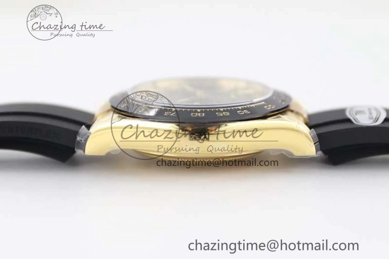 Daytona 116518 TWF 1:1 Best Edition 904L Steel Black Diamonds Dial on Oysterflex Strap A7750
